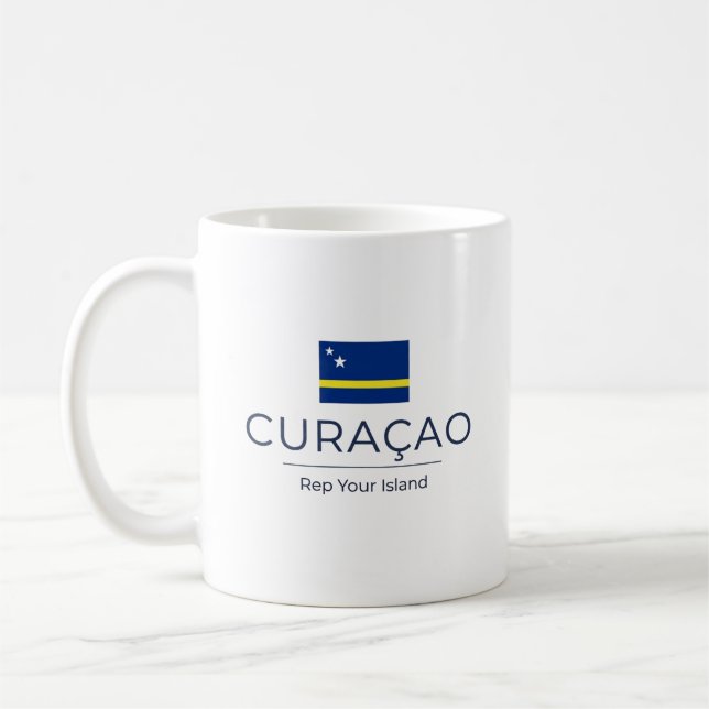 Curaçao Minimalist | Varje dags stolthet Kaffemugg (Vänster)