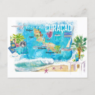 Curaçao Nederländska Antillerna Karibiskt ö Vykort