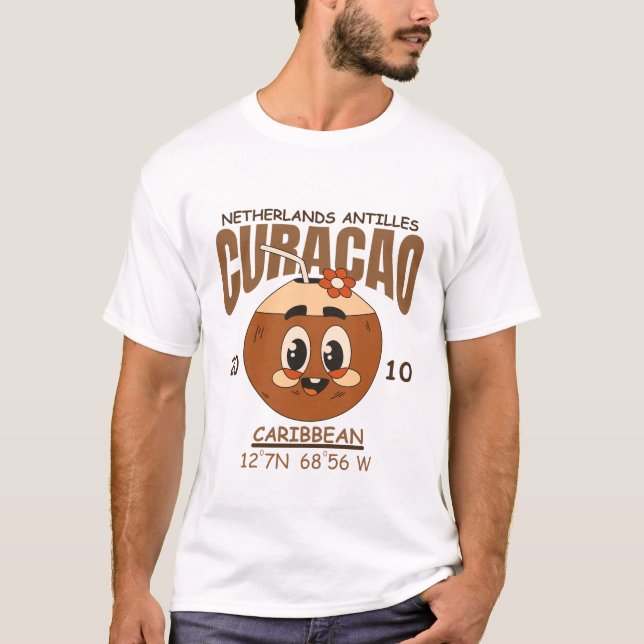 Curaçao Nederländska Antillerna T Shirt (Framsida)