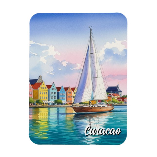 Curaçao Nederländska Karibien Magnet (Vertikal)