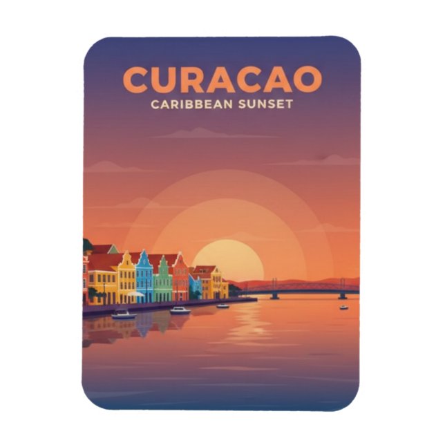 Curaçao Nederländska Karibien Magnet (Vertikal)