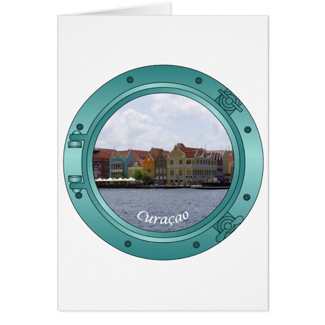 Curacao Porthole Hälsningskort (Framsidan)