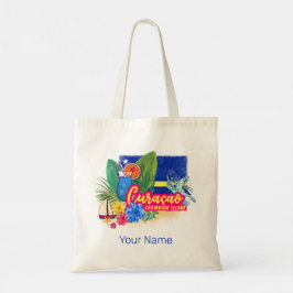 Curacao retro caribbönön med sköldpaddsprodukter, tygkasse