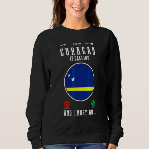 Curaçao ropar och jag måste åka Curaçao flagga 1 T Shirt