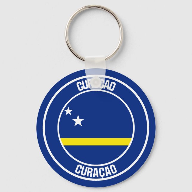 Curaçao Rund emblem Nyckelring (Framsida)