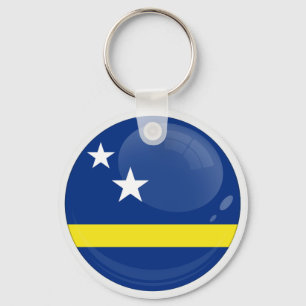 Curaçao Rund ikon flagga Nyckelring