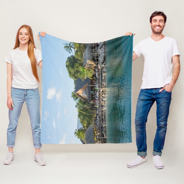 Curacao Sea Aquarium Beach Design Fleecefilt (På plats)