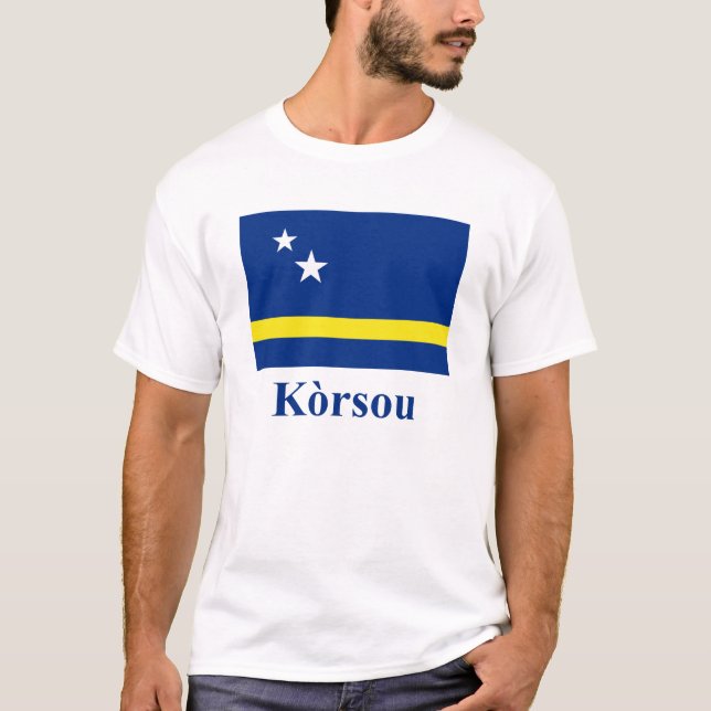 Curacao sjunker med namn i Papiamento Tee Shirt (Framsida)