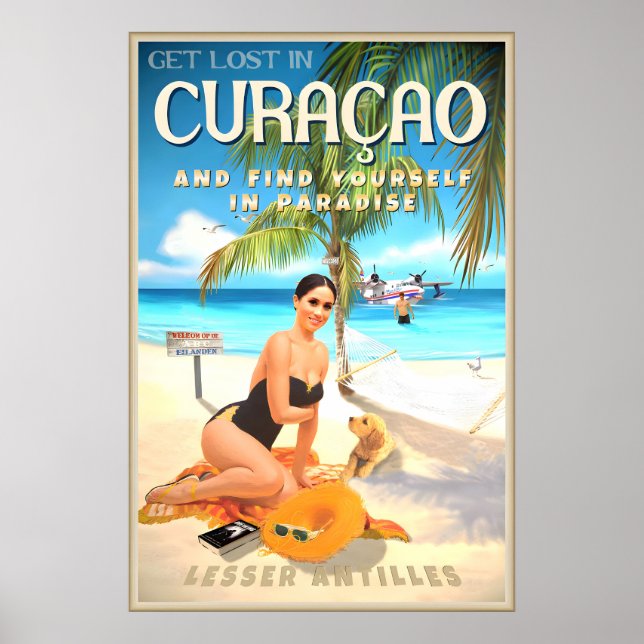 Curaçao Små Antillerna Oranjestad Västindien Poster (Framsidan)