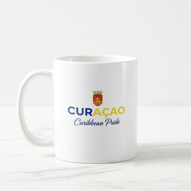 Curaçao statsvapen | Vardaglig stolthet Kaffemugg (Vänster)