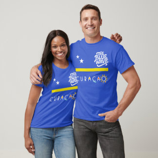 Curaçao The Blue Wave World Cup Fotboll T Shirt