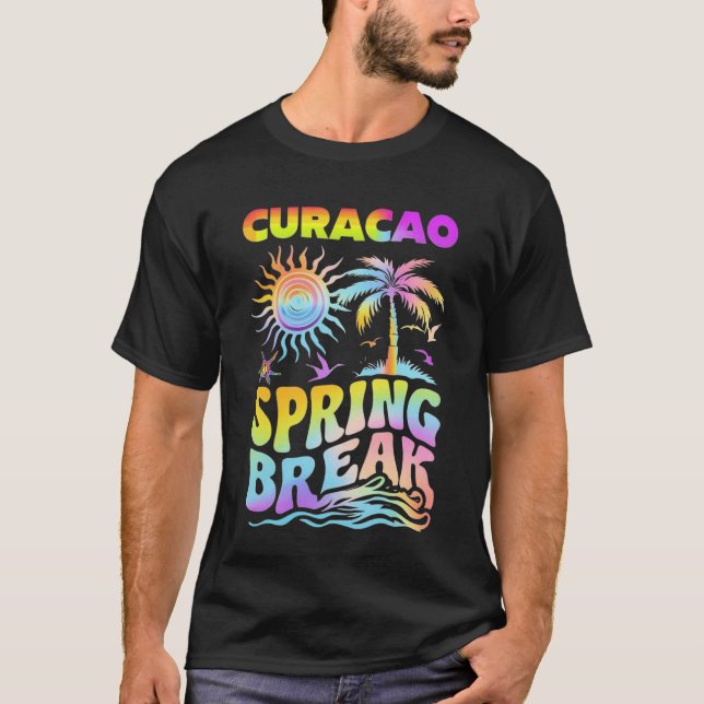 curacao vårledighet mörk t-shirt (Framsida)