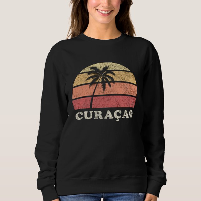 Curaçao Vintage 70s Retro Throwback T Shirt (Framsida)