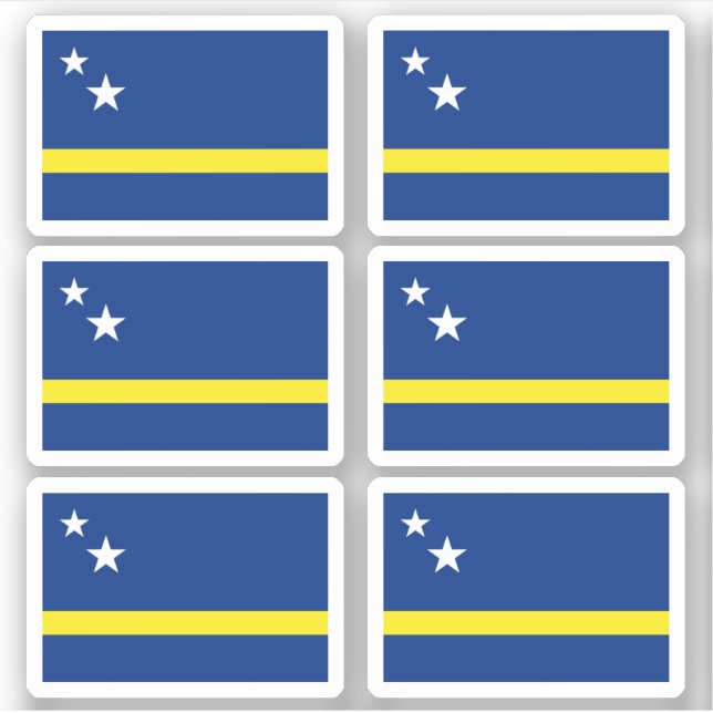 Curaçaoflagga Klistermärken (Framsida)