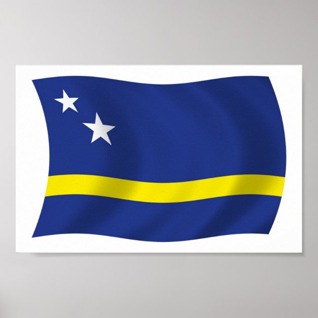 Curaçaos flagga affischtryck poster (Framsidan)