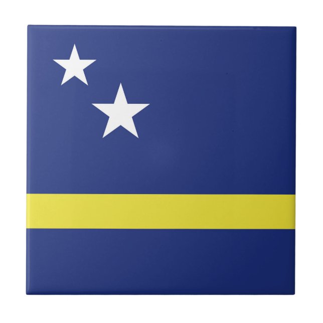 Curaçaos flagga kakelplatta (Framsidan)