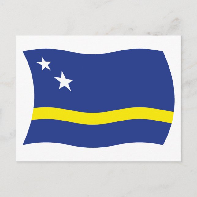 Curaçaos flagga vykort (Framsida)