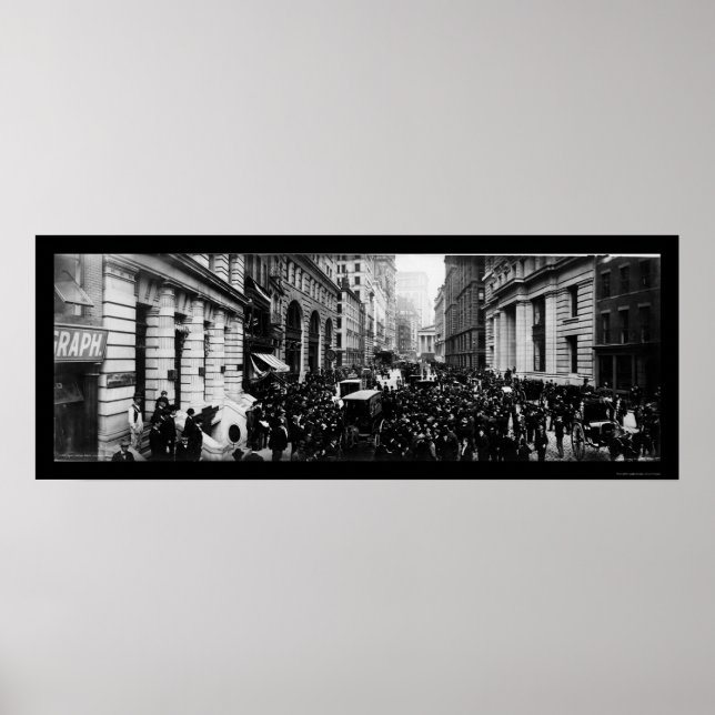 Curb Broad Street NY Photo 1902 Poster (Framsidan)