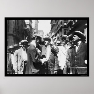 Curben för lagraraffärsmän NYC marknadsför 1916 Poster