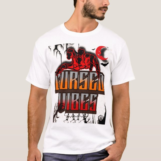 Curbes T-Shirt | Gothic Aesthetic Tee | Mörk (Framsida)