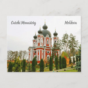 Curchi Monastery Moldova stilized Vykort