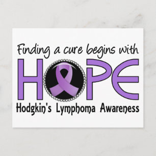 Cure börjar med Hope 5 Hodgkins Lymphoma Vykort