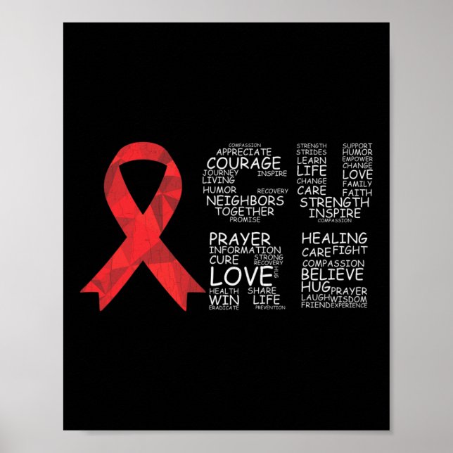 Cure Brain Aneurysm Awareness Surgery Support Grap Poster (Framsidan)