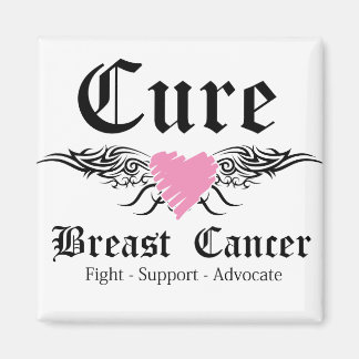 Cure Breast Cancer Tattoo Vingar Magnet