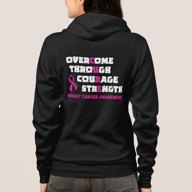 CURE... bröstcancer T Shirt (Baksida)