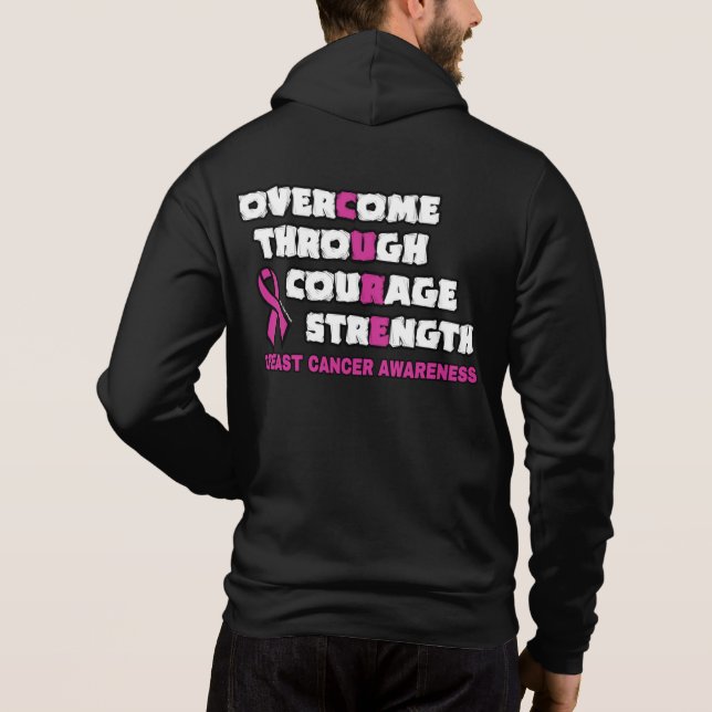 CURE... bröstcancer T Shirt (Baksida)