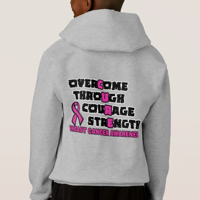 CURE... bröstcancer T Shirt (Baksida)