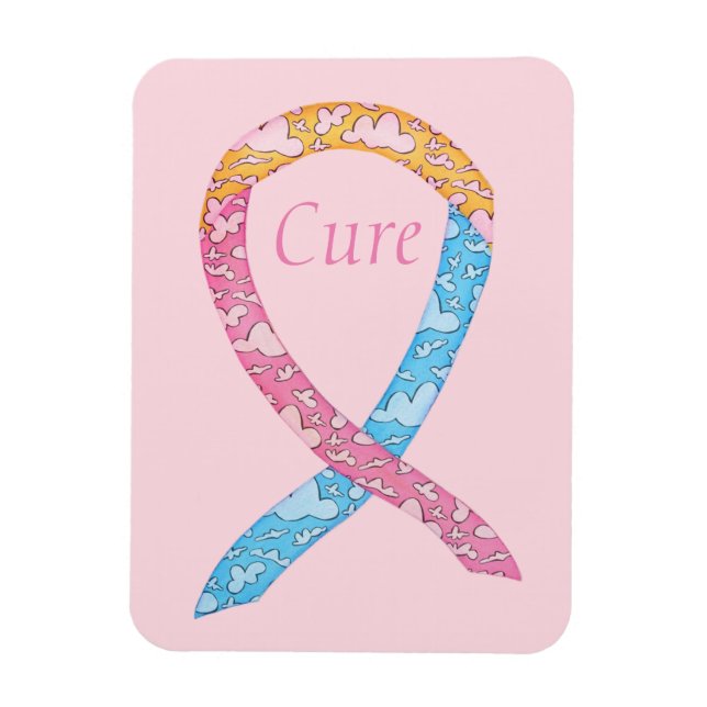 Cure CDH Awareness Ribbon Art Anpassningsbar Ord M Magnet (Vertikal)