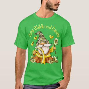 Cure Child Cancer Golden Ribbon Gnome Cancer A T Shirt