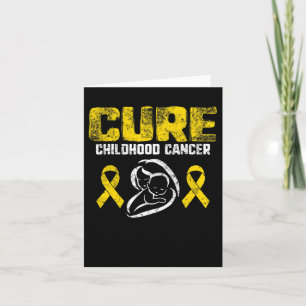 Cure Childature Cancer Guld Ribbon Support Mamma A Kort