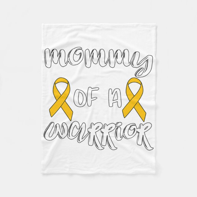 Cure Childhood Cancer Awareness Mum Of A Warrior  Fleecefilt (Framsidan)