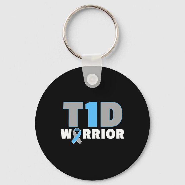 Cure Diabetic - Roligt T1d Diabetes One Awareness Nyckelring (Framsida)