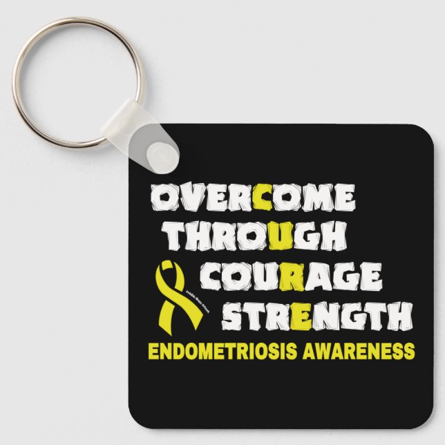 CURE...Endometriosis Keychain Nyckelring (Framsida)