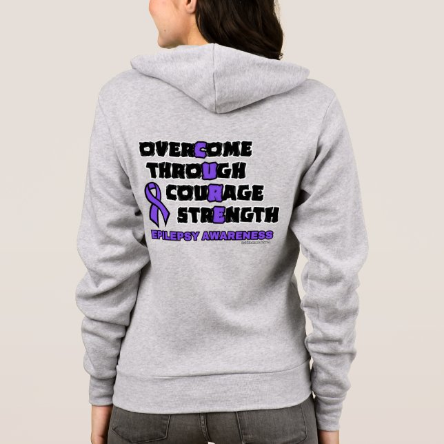 CURE...Epilepsy Hoodie T Shirt (Baksida)