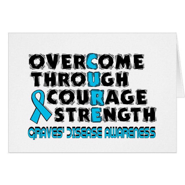 CURE... Graves' Hälsningskort (Framsidan Horizontal)