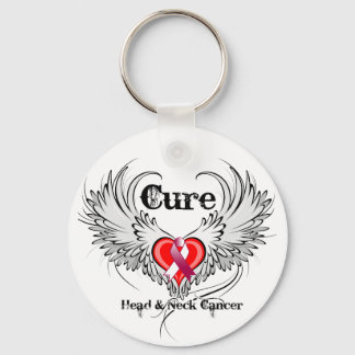 Cure Head Nacke Cancer Heart Tattoo Vingar Nyckelring