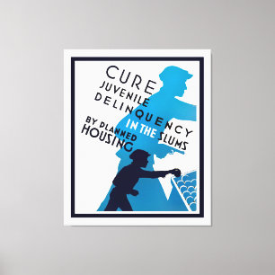 Cure Juvenile Delinquency in Slums Canvastryck