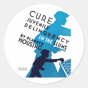 Cure Juvenile Delinquency in Slums Runt Klistermärke