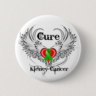 Cure Kidney Cancer Heart Tattoo Vingar Knapp