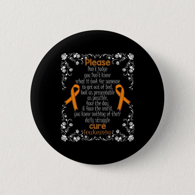 CURE LEUKEMIA SUPPORT LEUKEMIA AWARENESS T SHIRT KNAPP (Framsida)