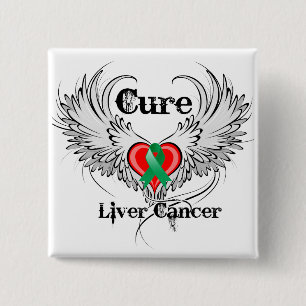 Cure Liver Cancer Heart Tattoo Vingar Knapp