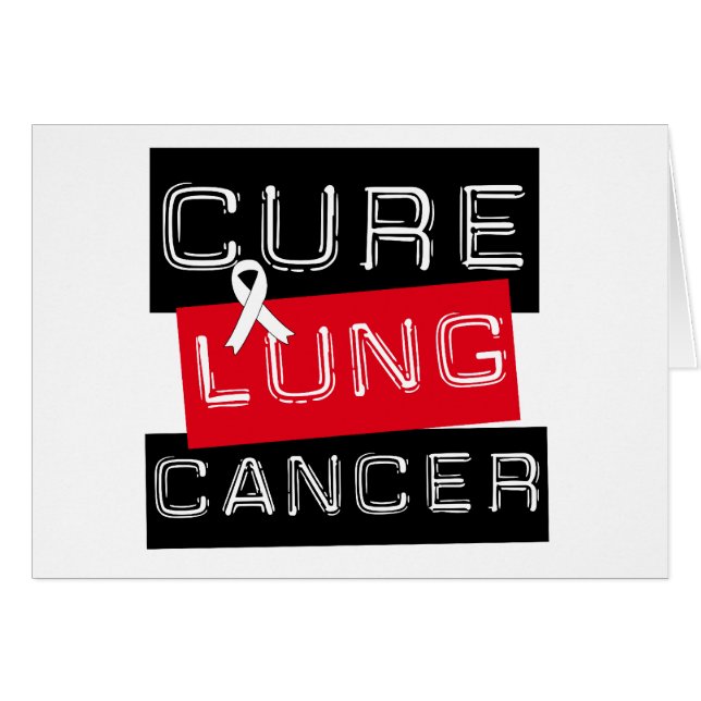 Cure Lung Cancer Hälsningskort (Framsidan Horizontal)