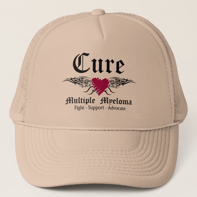 Cure Många Myeloma Tattoo Vingar Keps (Framsida)