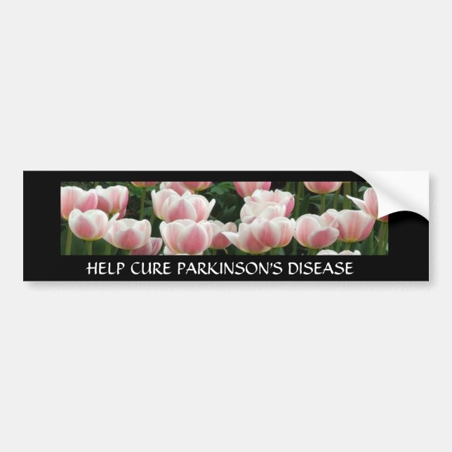 Cure Parkinsons röda tulpaner Bildekal (Framsidan)