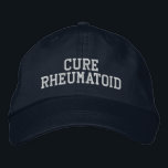 ’Cure Rheumatoid’ - Embroiderat Hat Broderad Keps<br><div class="desc">Vill du ändra på det? Lägg bara till er egen text!</div>