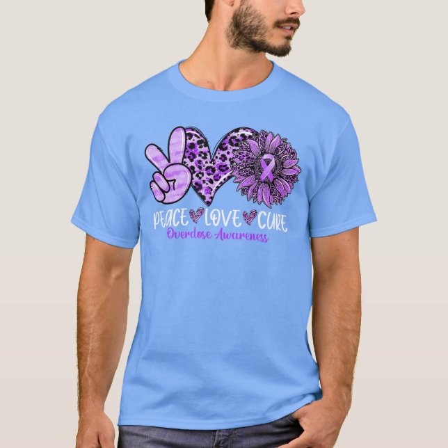 Cure Solros Leopard Overdosmedvetenhet T Shirt (Framsida)